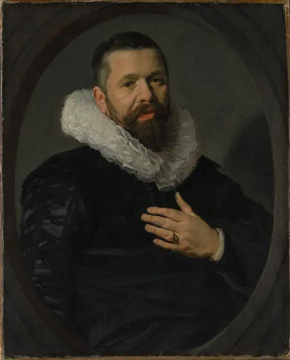 Retrato de un hombre barbado con gorguera, Frans Hals