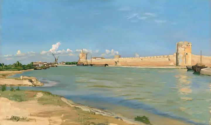 Las murallas occidentales de Aigues-Mortes, Frédéric Bazille