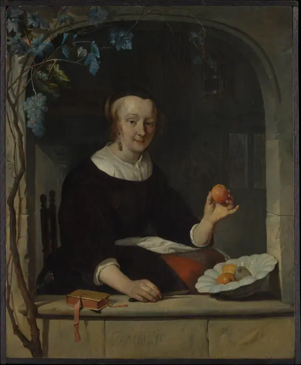 Mujer sentada junto a una ventana, Gabriel Metsu