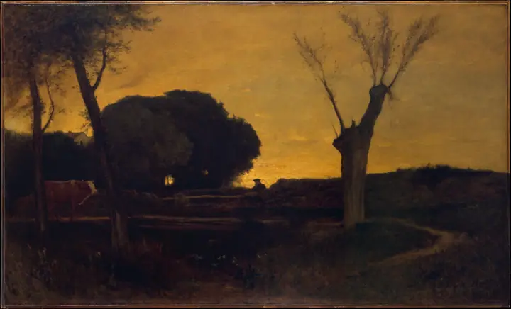 Atardecer en Medfield, Massachusetts, George Inness