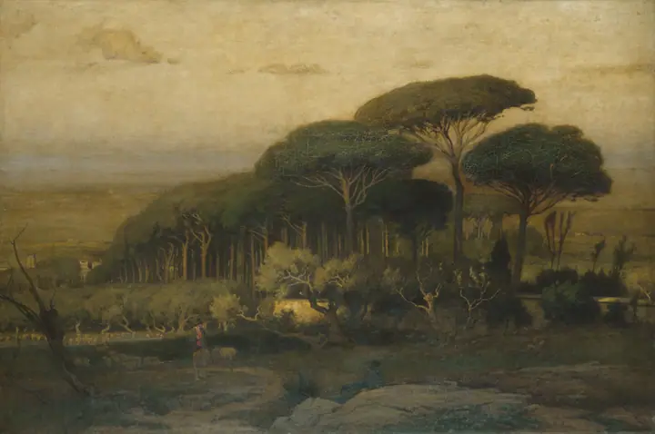 Pinar de la Villa Barberini, George Inness