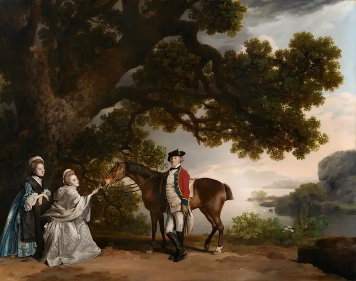 El capitán Samuel Sharpe Pocklington con su esposa Pleasance y posiblemente su hermana Frances, George Stubbs