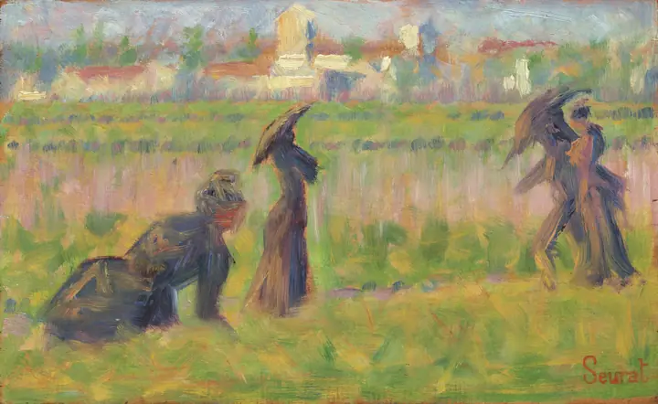 Figuras en un paisaje, Georges Seurat