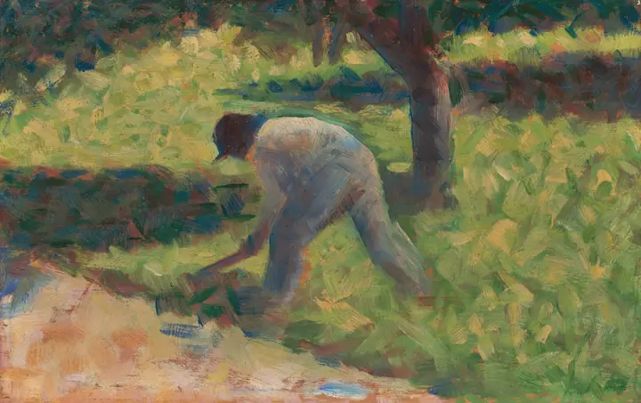 Hombre con azada, Georges Seurat