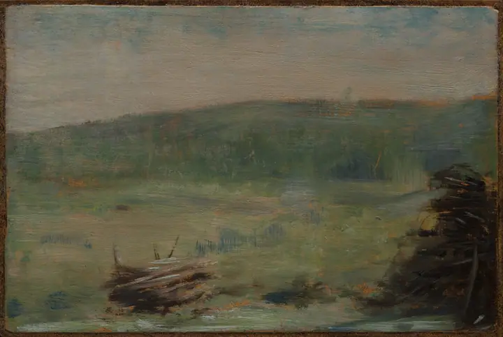 Paisaje en Saint-Ouen, Georges Seurat