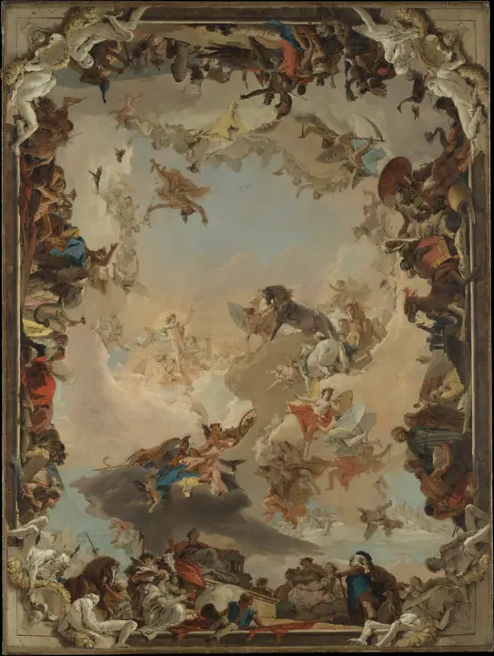 Alegoría de los planetas y los continentes, Giovanni Battista Tiepolo
