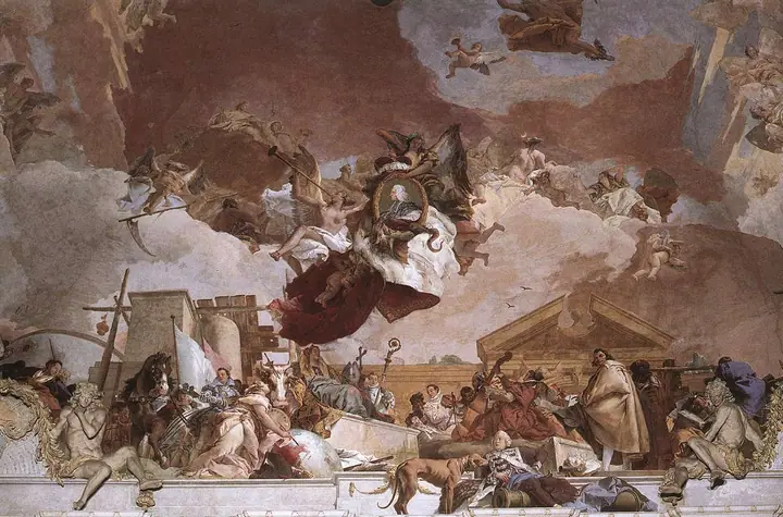 Apolo y los continentes, Giovanni Battista Tiepolo