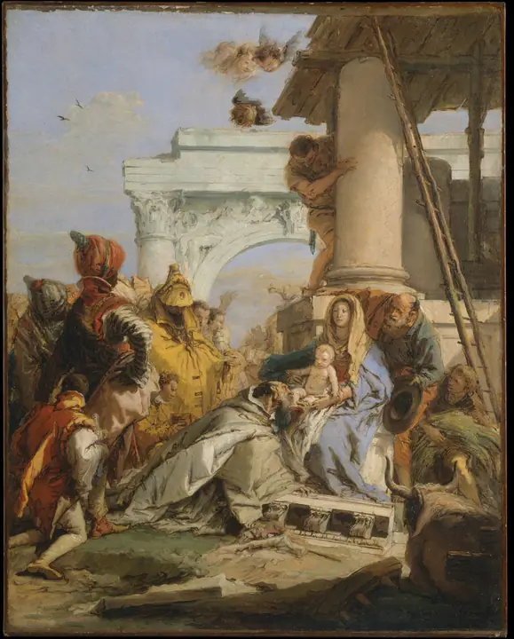 La adoración de los Reyes Magos, Giovanni Battista Tiepolo