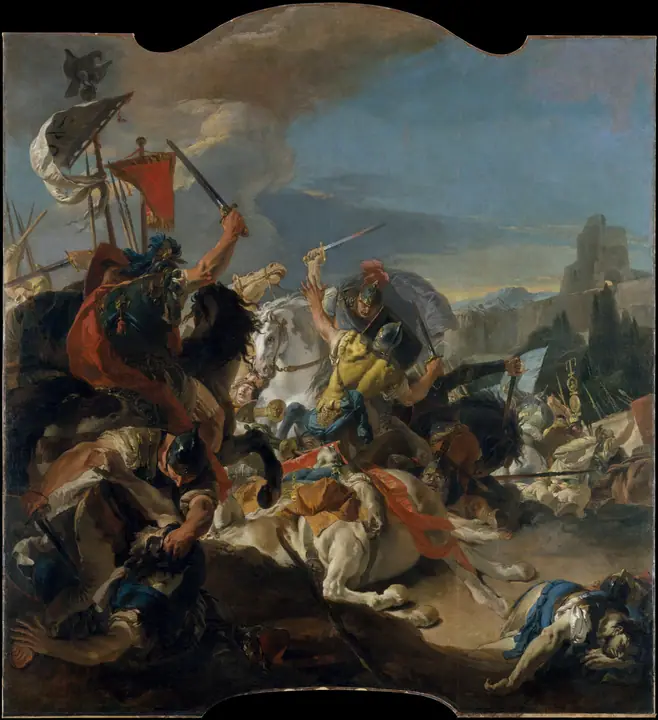 La batalla de Vercellae, Giovanni Battista Tiepolo