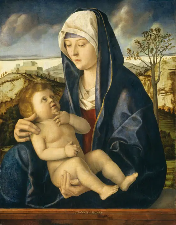 Virgen con el Niño en un paisaje, Giovanni Bellini
