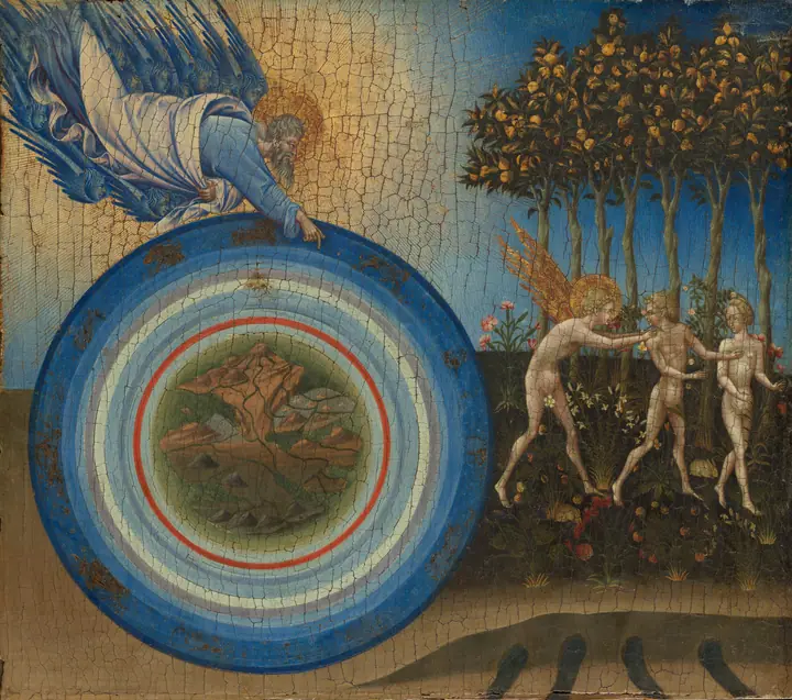 La creación del mundo y la expulsión del paraíso, Giovanni di Paolo