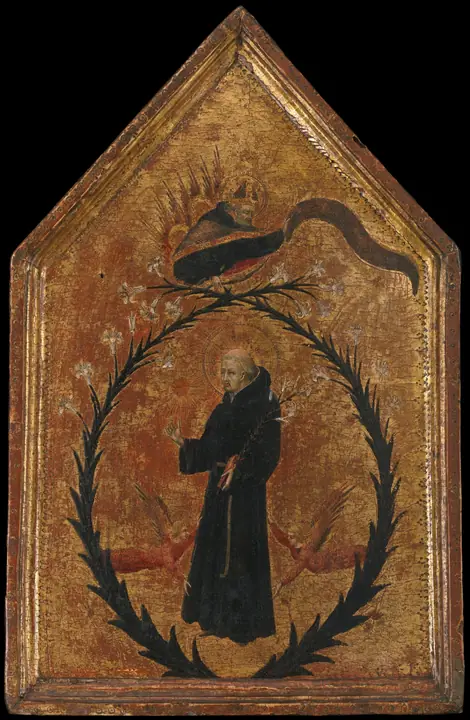 La exaltación de San Nicolás de Tolentino, Giovanni di Paolo