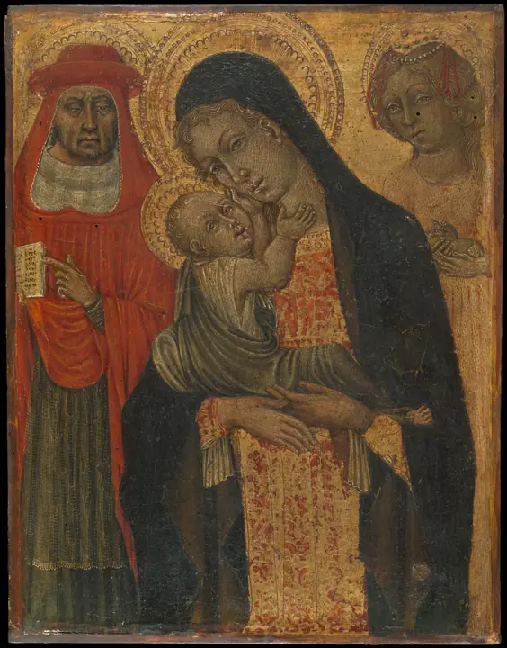 Virgen con el Niño y los santos Jerónimo e Inés, Giovanni di Paolo