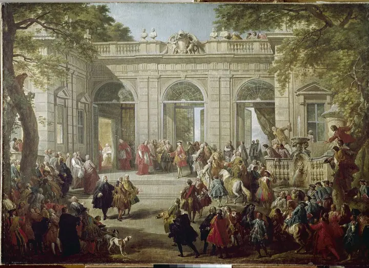 Carlos III visitando al Papa Benedicto XIV, Giovanni Paolo Panini