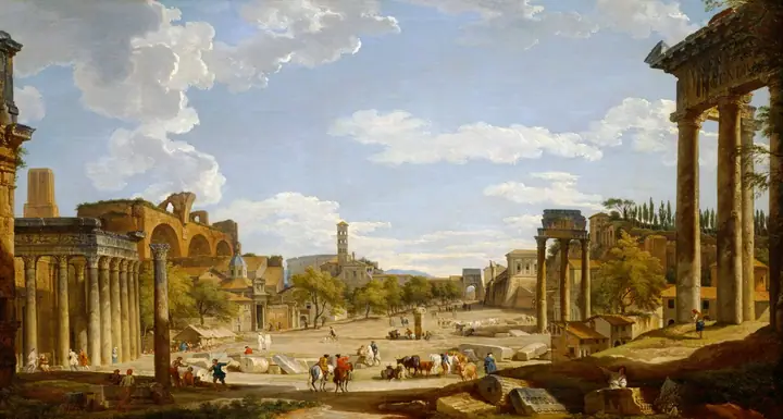 El foro romano o Campo Vaccino, Giovanni Paolo Panini