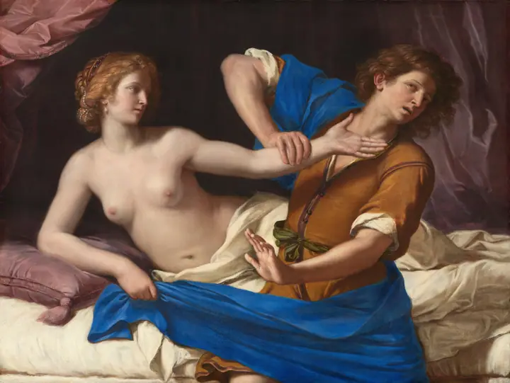 José y la mujer de Putifar, Guercino
