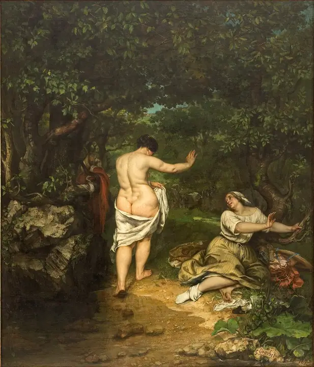 Bañistas, Gustave Courbet