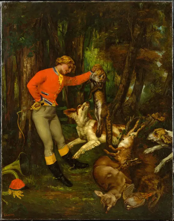 Después de la caza, Gustave Courbet