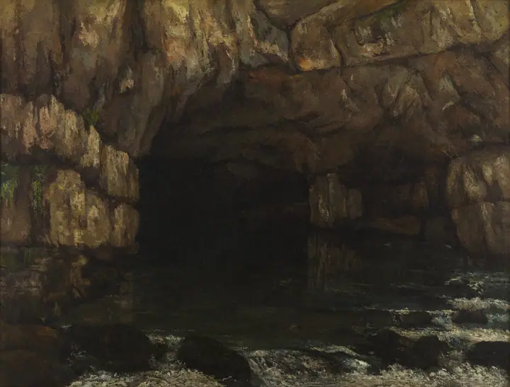 La fuente de Loue, Gustave Courbet