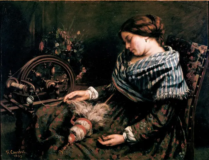 La hilandera durmiente, Gustave Courbet