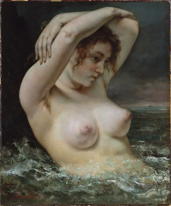 La mujer de las olas, Gustave Courbet