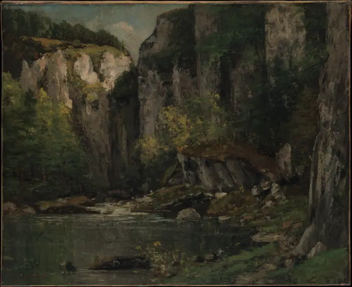 Río y rocas, Gustave Courbet