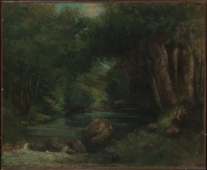 Un arroyo en el bosque, Gustave Courbet