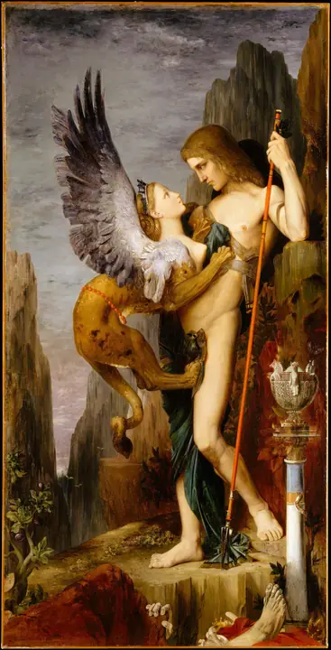 Edipo y la esfinge, Gustave Moreau