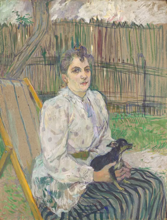 Dama con perro, Henri de Toulouse-Lautrec