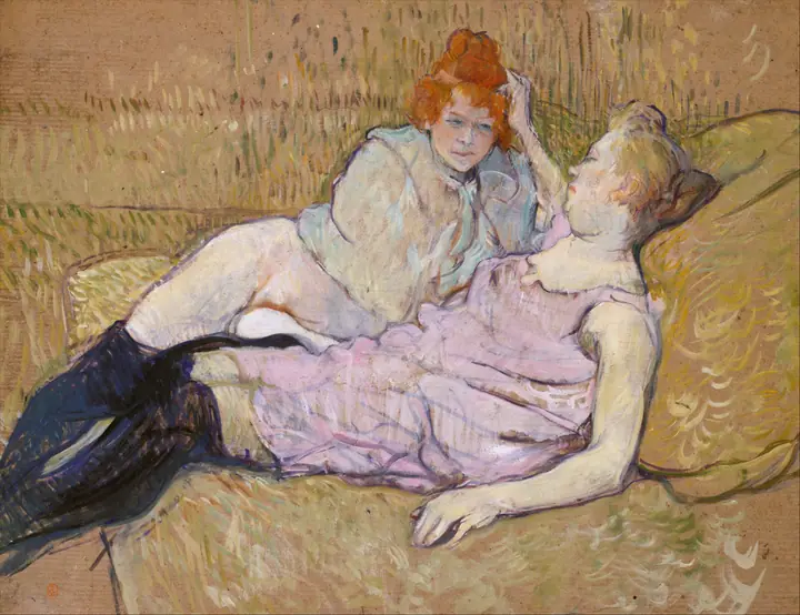 El sofá, Henri de Toulouse-Lautrec