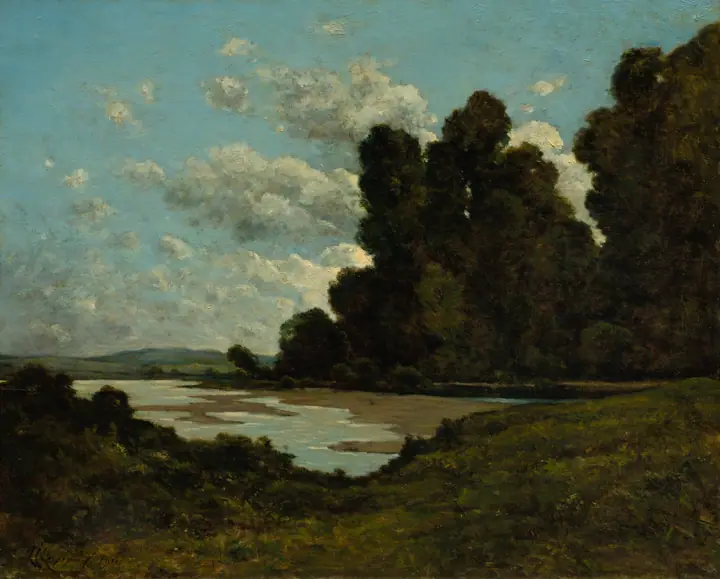 El río Loira en Nevers, Henri Joseph Harpignies