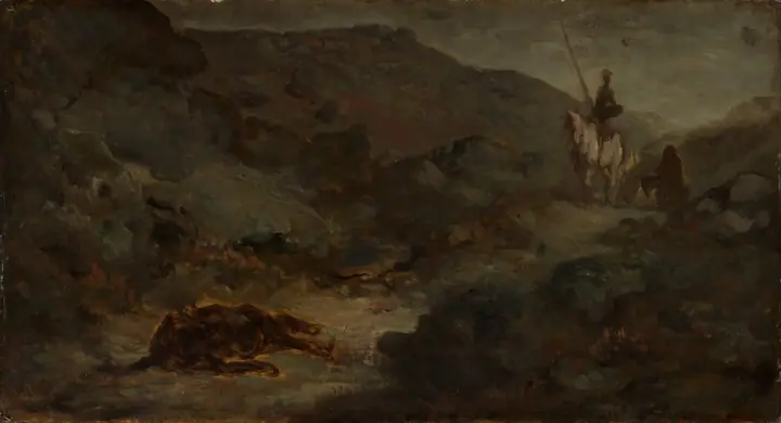 Don Quijote y la mula muerta, Honoré Daumier