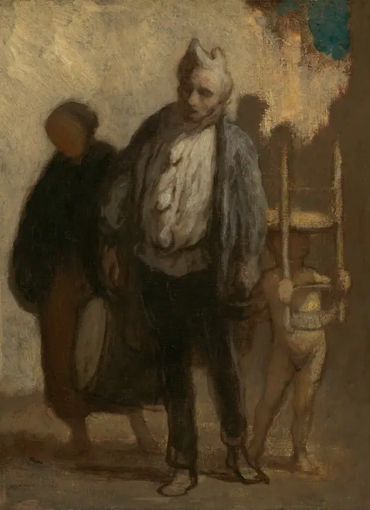 Saltimbanquis errantes, Honoré Daumier