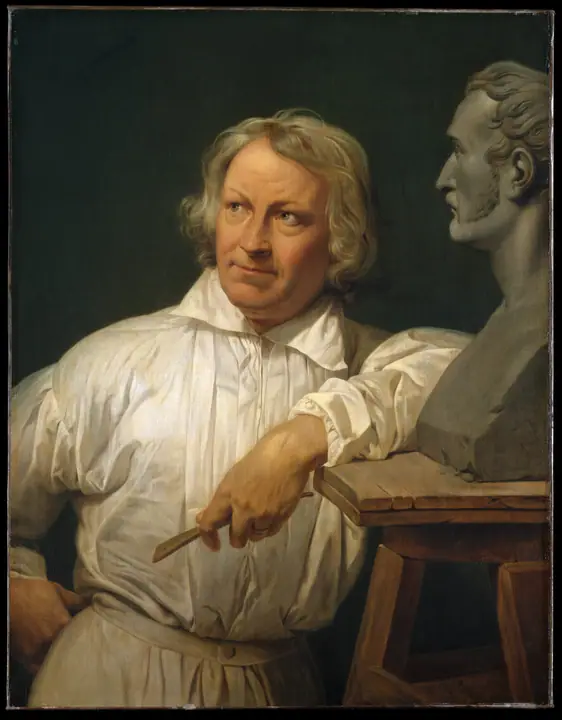 Bertel Thorvaldsen (1768-1844) con el busto de Horace Vernet, Horace Vernet