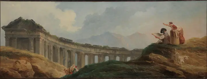 Columnata en ruinas, Hubert Robert