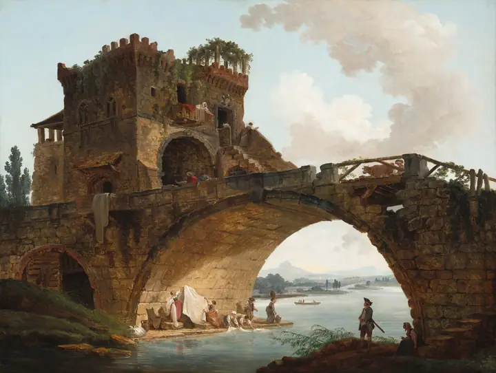 El puente Salario, Hubert Robert