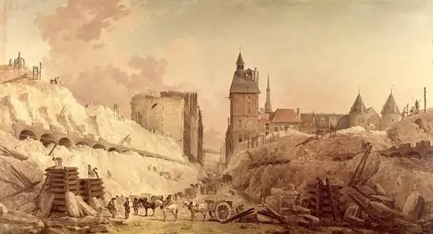 La demolición de las casas en el Pont au Change, Hubert Robert