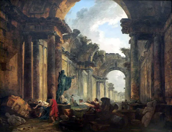 Ruinas del Louvre, Hubert Robert