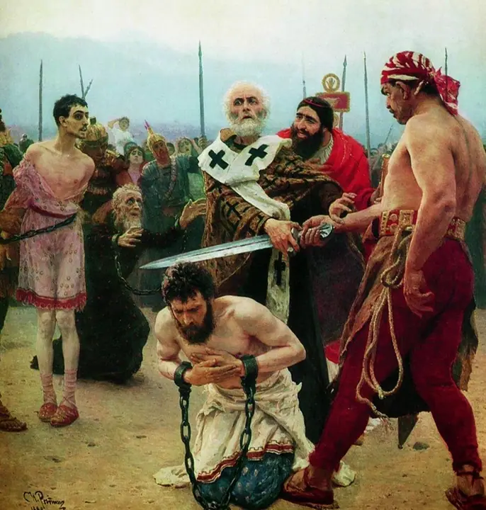 San Nicolás de Myra salva a tres inocentes, Ilyá Repin