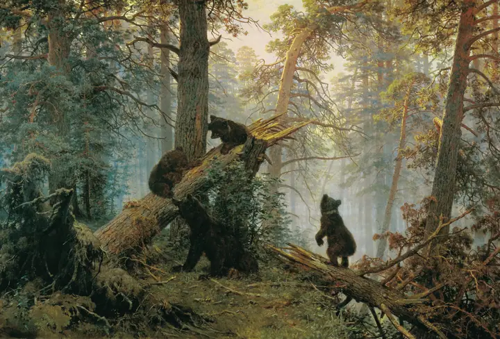 Mañana en un bosque de pinos, Ivan Shishkin