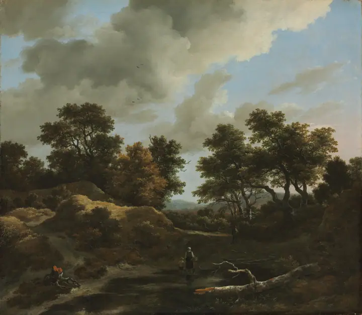 Paisaje boscoso y montañoso, Jacob van Ruisdael