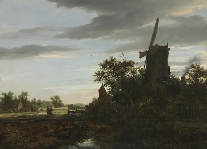 Paisaje con un molino de viento, Jacob van Ruisdael