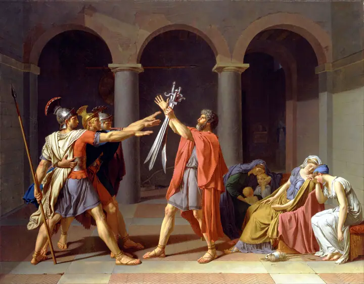 El juramento de los Horacios, Jacques-Louis David