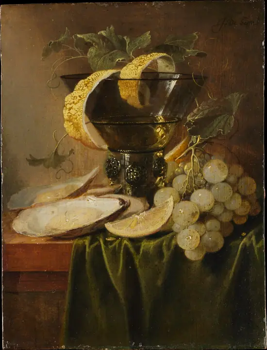 Bodegón con copa y ostras, Jan Davidsz de Heem