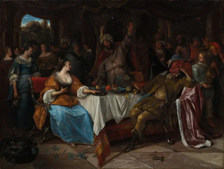 Ester, Asuero y Amán, Jan Steen