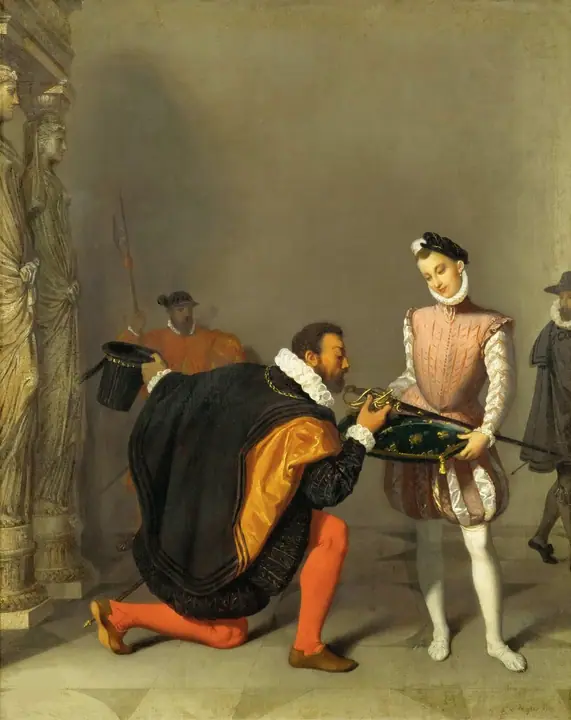 Don Pedro de Toledo besando la espada de Enrique IV, Jean-Auguste-Dominique Ingres