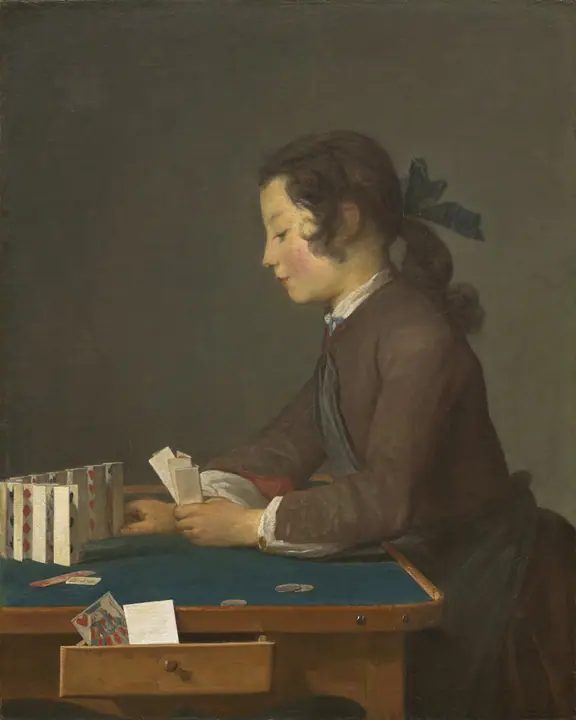 El castillo de naipes, Jean-Baptiste-Siméon Chardin