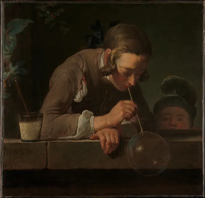 Pompas de jabón, Jean-Baptiste-Siméon Chardin