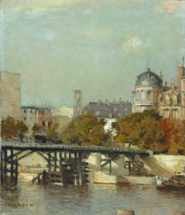 Escena parisina con puente, Jean-Charles Cazin