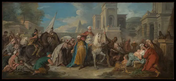 El triunfo de Mardoqueo, Jean-François de Troy
